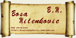 Bosa Milenković vizit kartica
